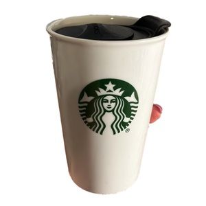 Starbucks ceramic travel mug 8 ounces with lid